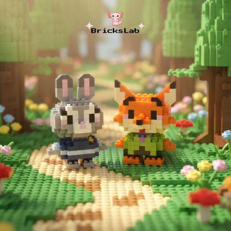 Nick Wilde ve Judy Hopps Sevgiliye Özel İkili Brick Seti