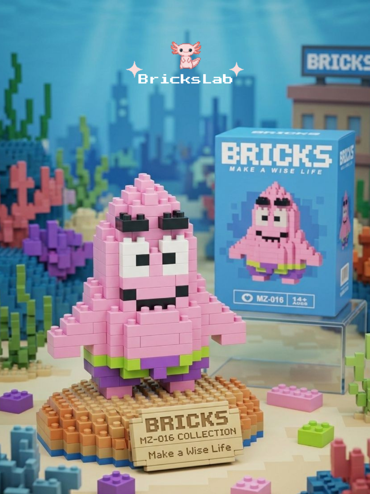 Mini Bricks Patrick Figürü – SpongeBob Koleksiyon Serisi
