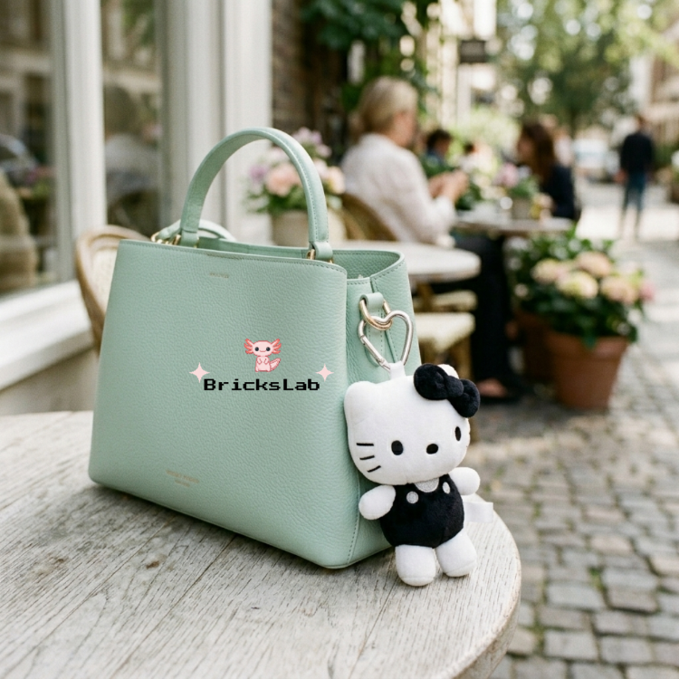 Hello Kitty Peluş Anahtarlık – Monochrome Kitty