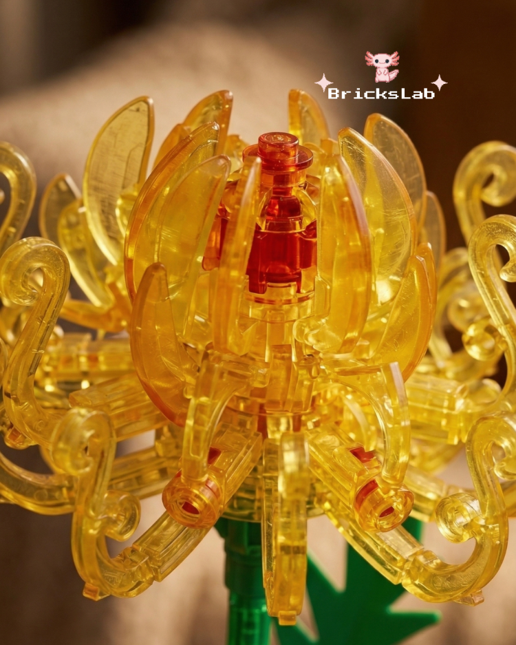 Lego Krizantem Çiçek Yapım Seti – Dekoratif Yapay Çiçek Modeli