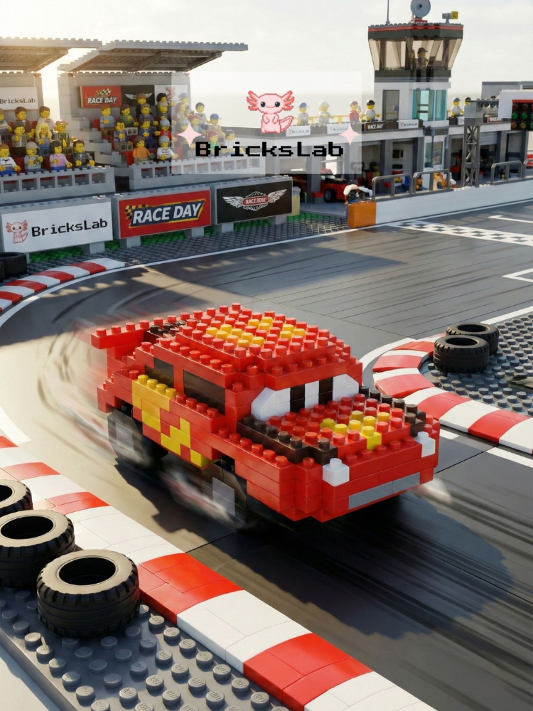 Şimşek McQueen Mini Bricks Yapım Seti | Koleksiyonluk Figür