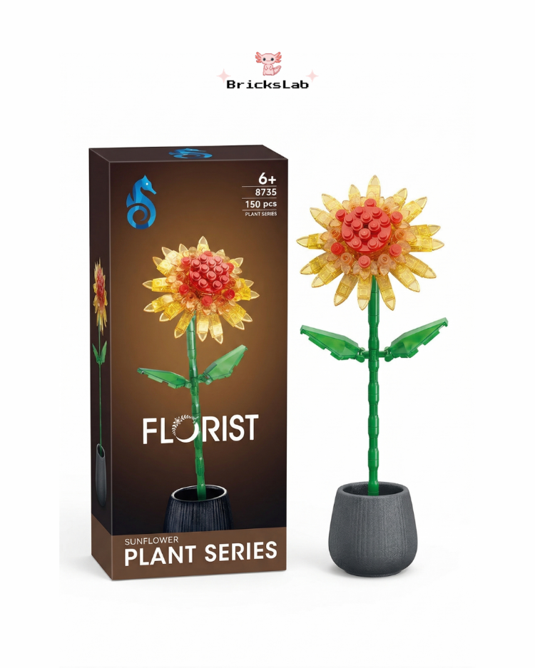 Lego Ayçiçeği Yapım Seti – Dekoratif Yapay Çiçek Modeli