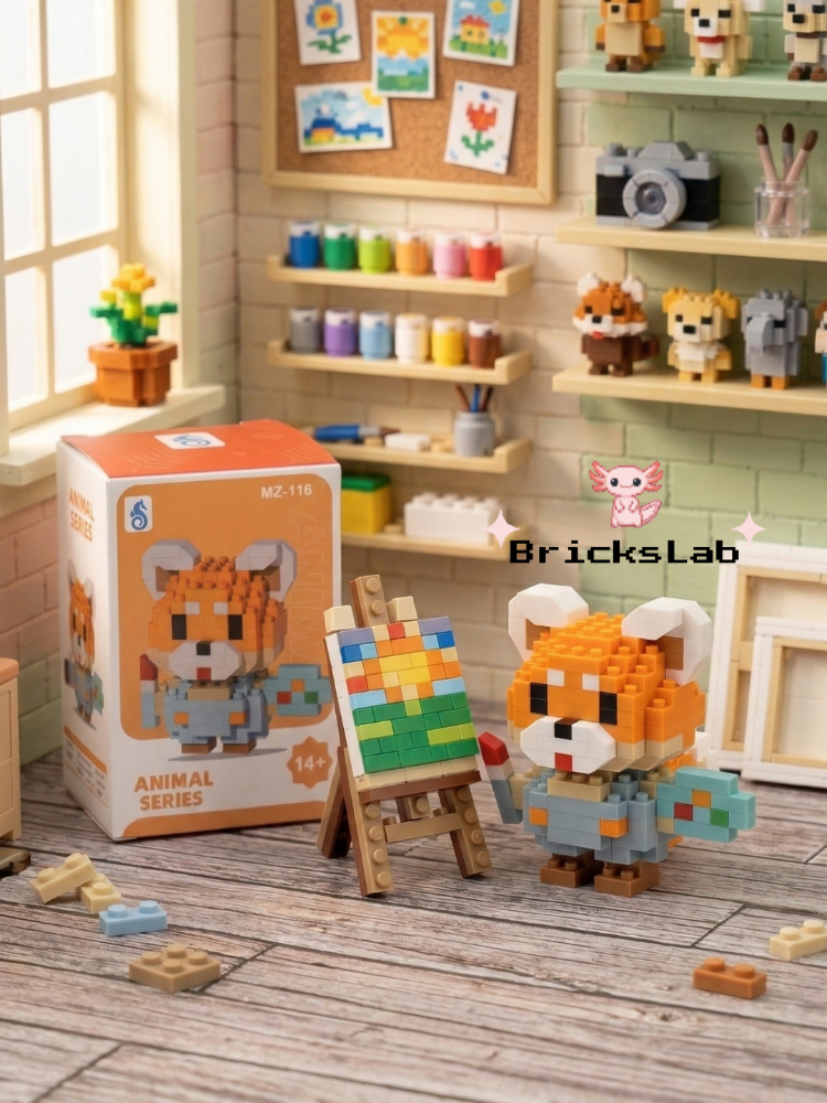 Mini Bricks Ayı Figürü Ressam