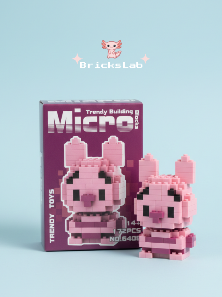 Piglet Figür Winnie the Pooh – Mini Blok Yapım Oyuncağı 3D Puzzle
