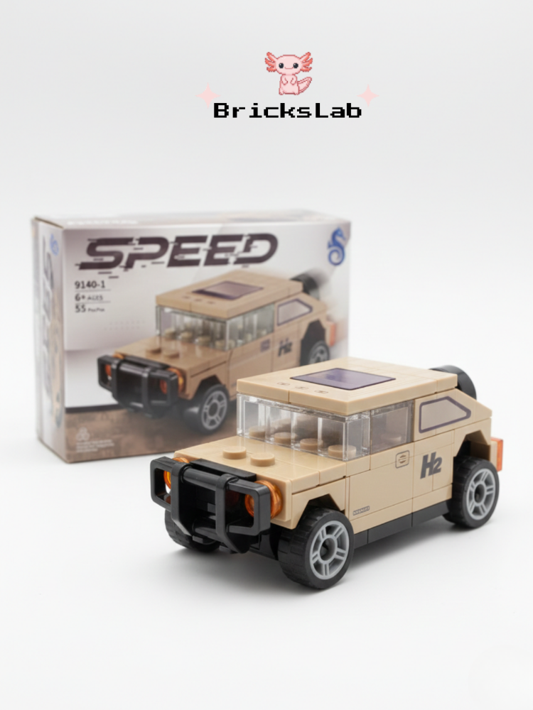 Mini Lego Çek-Bırak SUV Yapım Seti Bej
