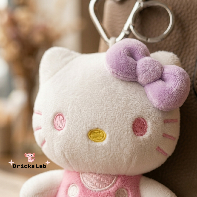 Hello Kitty Peluş Anahtarlık – Lavender Kitty