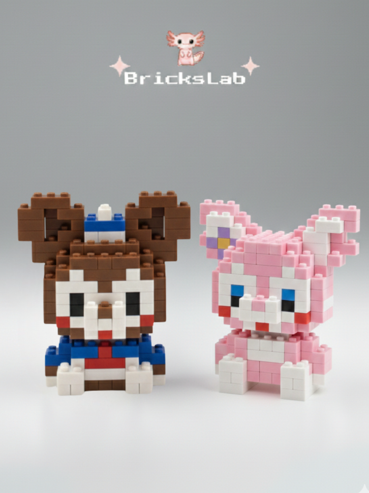 Mini Ayıcık Figür Seti 2 3D Puzzle – Mini İkili Yapı Oyuncağı
