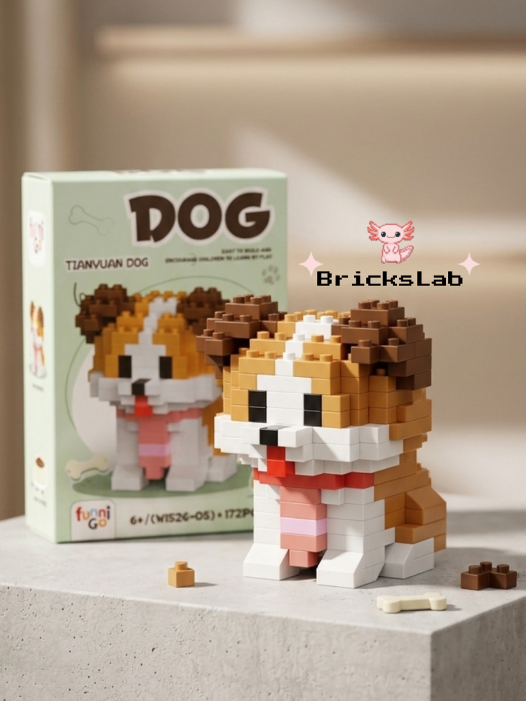 Sevimli Köpek Bricks Yapım Seti