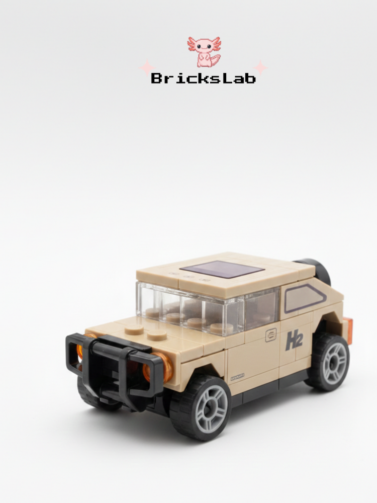Mini Lego Çek-Bırak SUV Yapım Seti Bej
