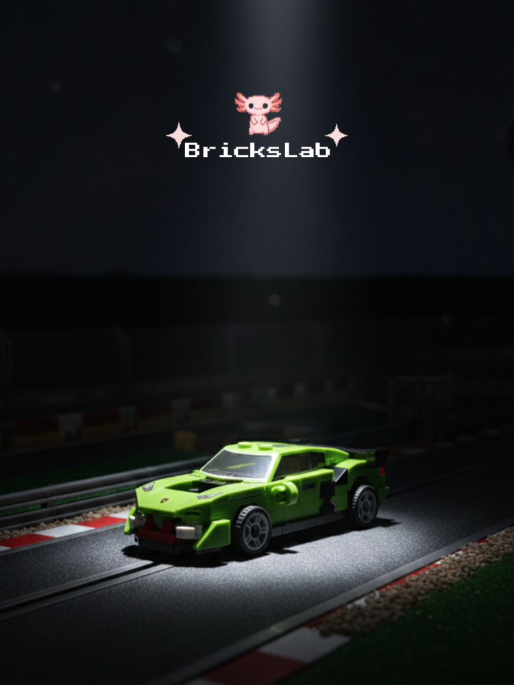 Mini Lego Çek-Bırak Spor Araba Yapım Seti Yeşil