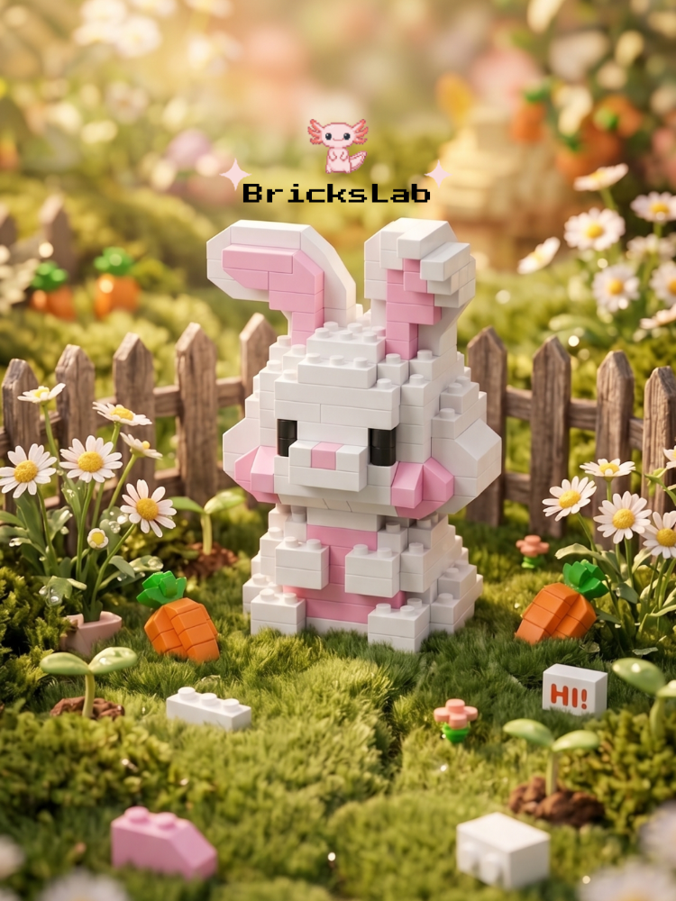 Sevimli Tavşan Bricks Yapım Seti