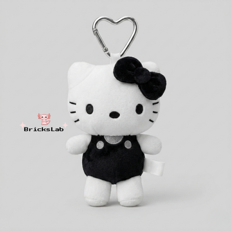 Hello Kitty Peluş Anahtarlık – Monochrome Kitty