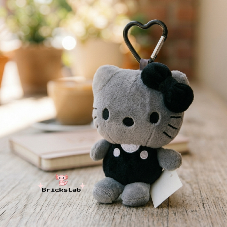 Hello Kitty Peluş Anahtarlık – Black Edition