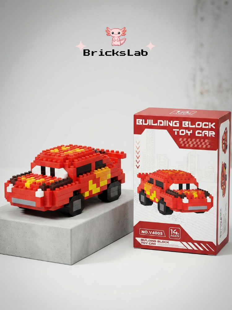 Şimşek McQueen Mini Bricks Yapım Seti | Koleksiyonluk Figür