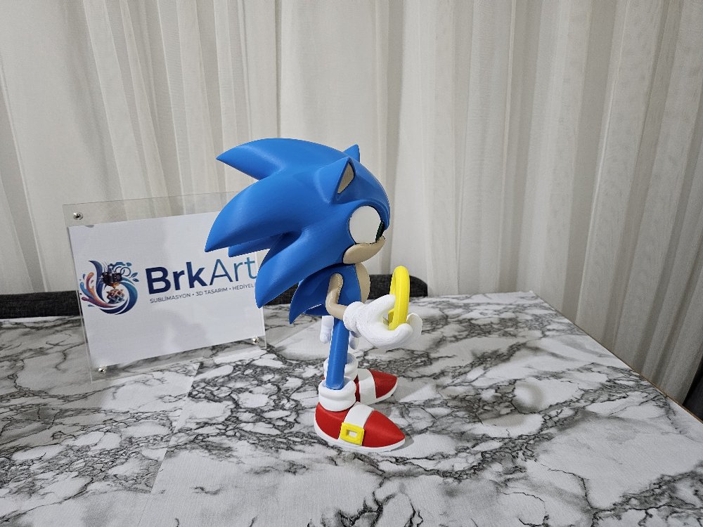 Sonic 3D Baskı Hız Figürü (Dekoratif Koleksiyon Ürünü)