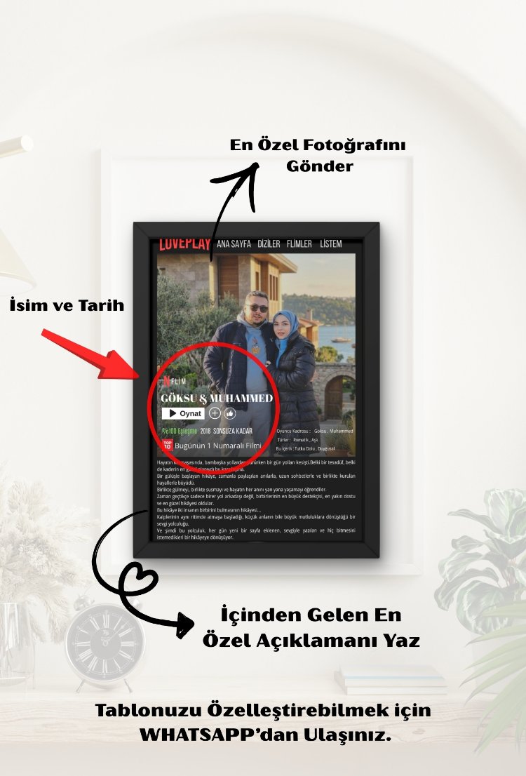 Kişiselleştirilmiş Netflix Tasarımlı Tablo