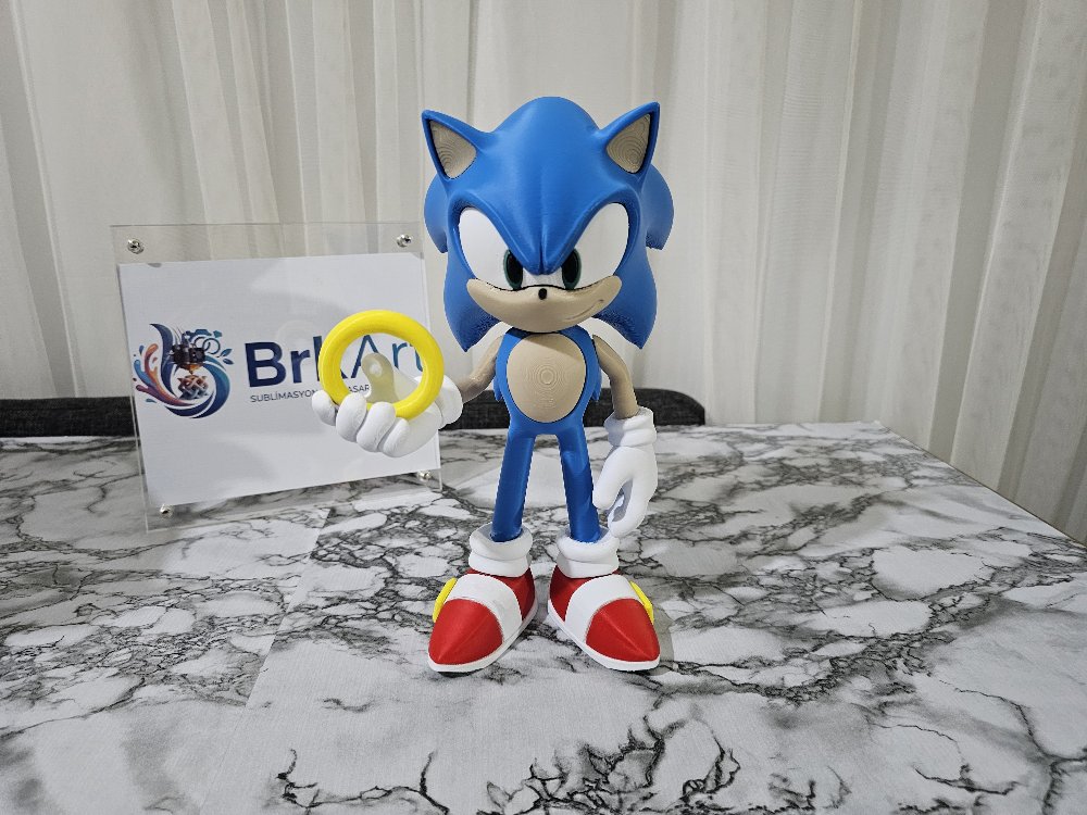 Sonic 3D Baskı Hız Figürü (Dekoratif Koleksiyon Ürünü)