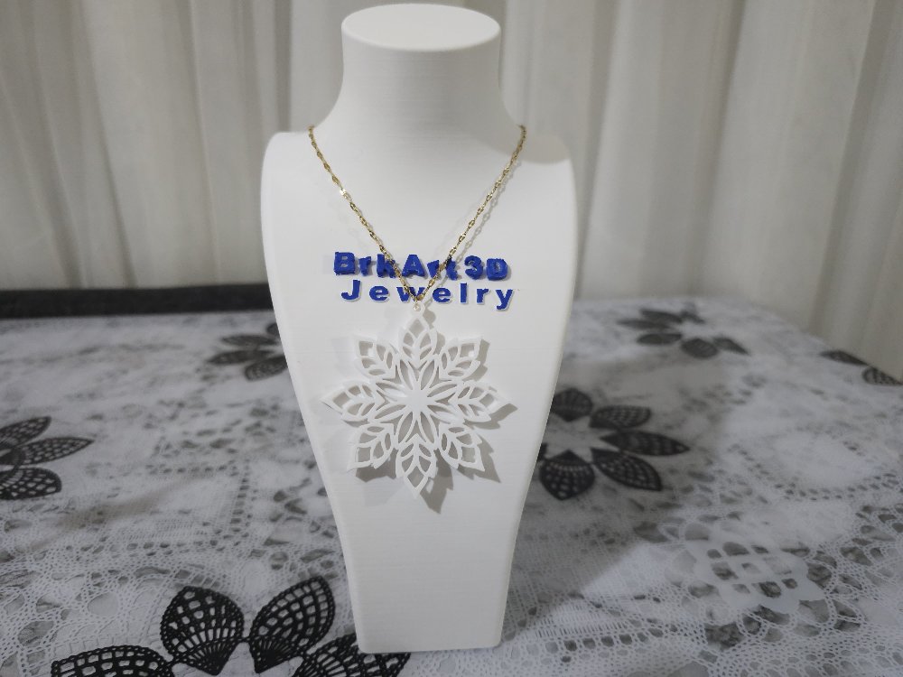 BrkArt 3D Jewelry - Özel Tasarım Kar Tanesi Kolye & Küpe Seti