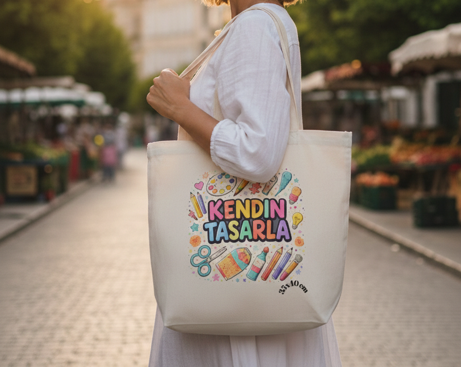 Kişiye Özel Baskılı Bez Çanta – Günlük & Alışveriş Çantası