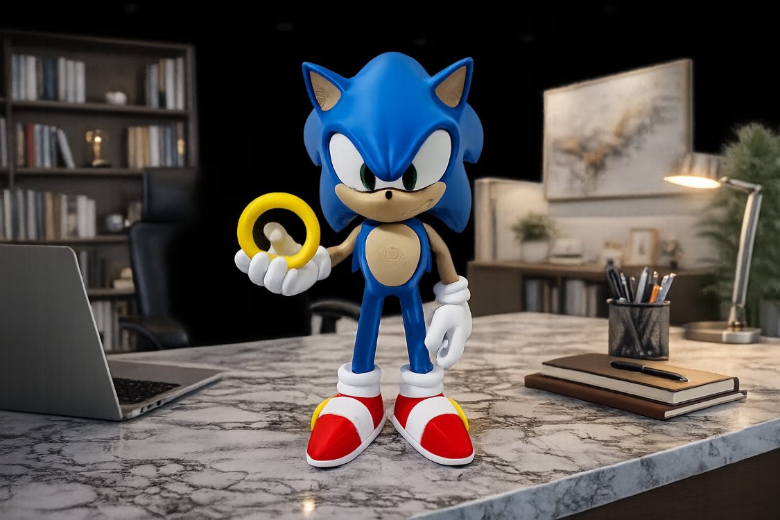 Sonic 3D Baskı Hız Figürü (Dekoratif Koleksiyon Ürünü)