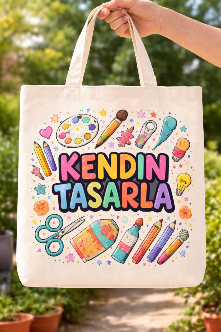 Kişiye Özel Baskılı Bez Çanta – Günlük & Alışveriş Çantası