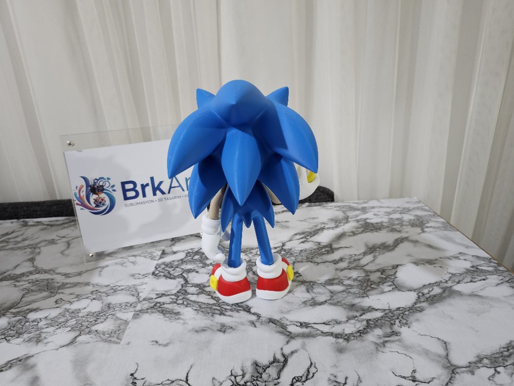 Sonic 3D Baskı Hız Figürü (Dekoratif Koleksiyon Ürünü)