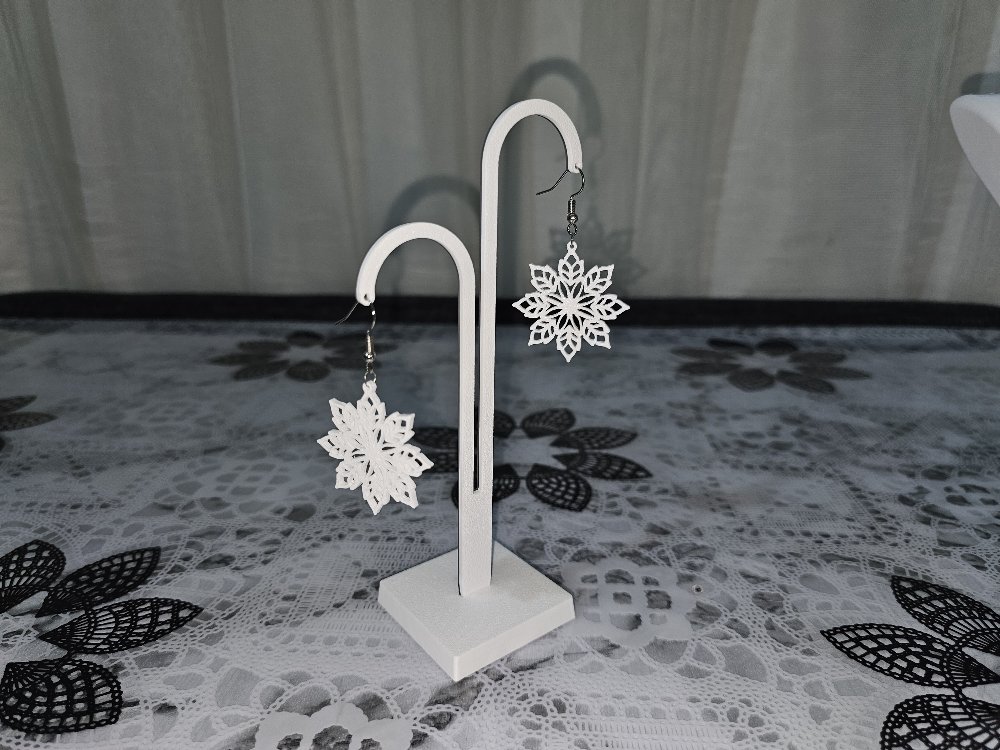 BrkArt 3D Jewelry - Özel Tasarım Kar Tanesi Kolye & Küpe Seti