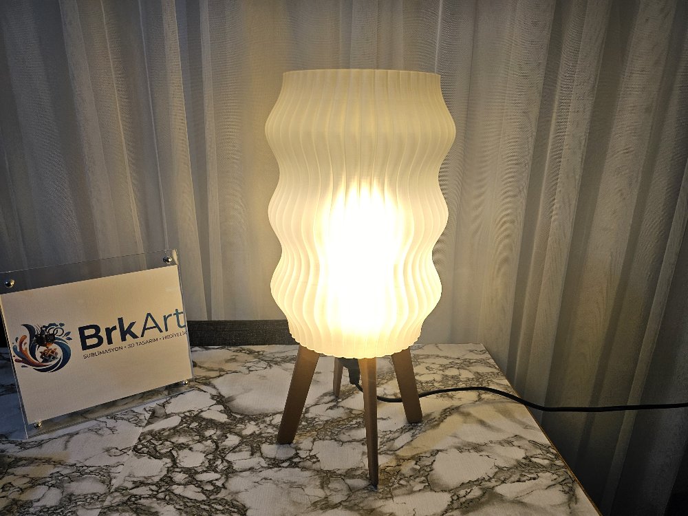 3D Baskı Premium Tasarım Abajur