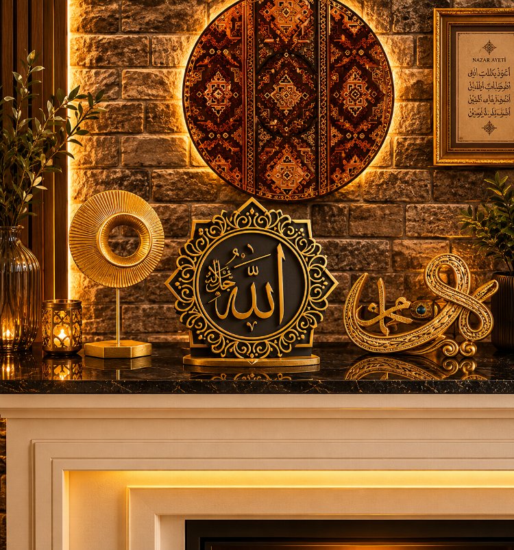 Allah Lafzı Dekoratif Masaüstü / Duvar Süsü