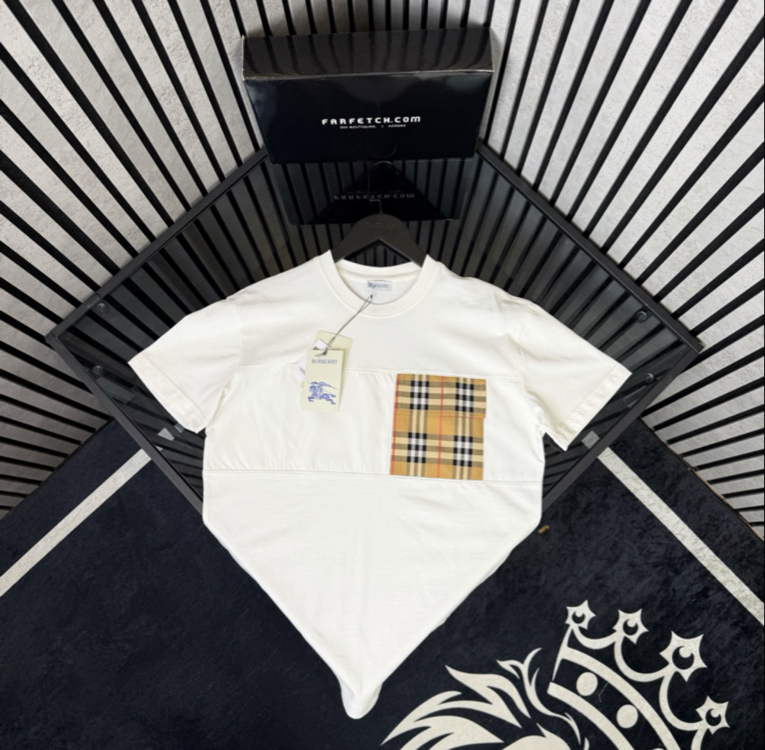 BURBERRY PARAŞÜT VE CEP DETAY PREMİUM T-SHIRT