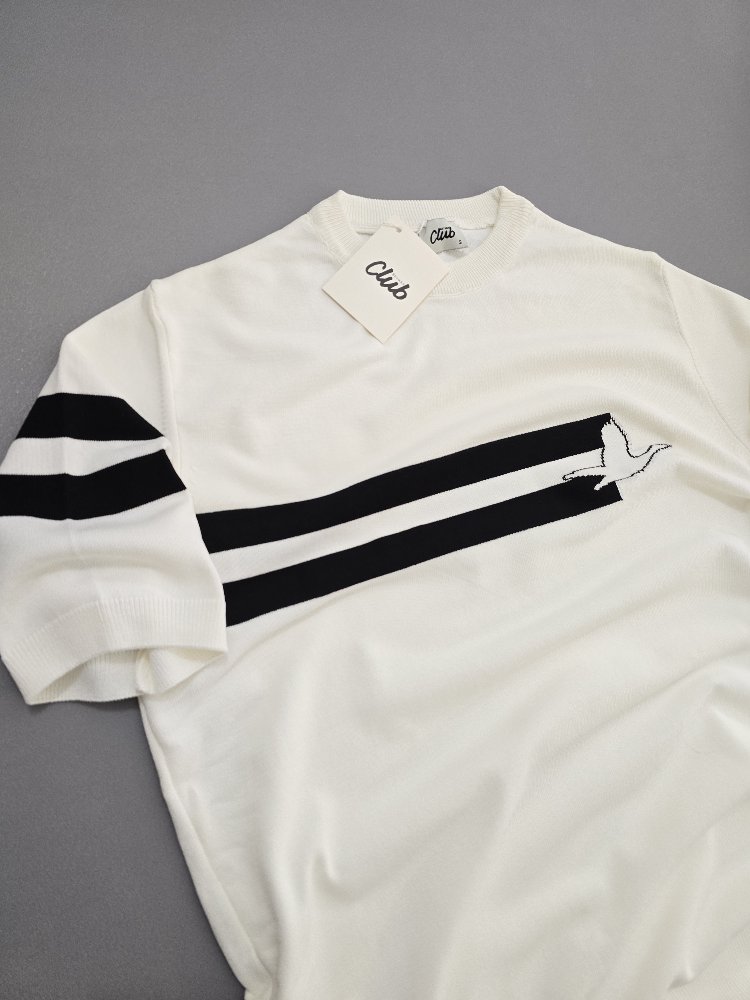 Erkek Normal Fit Triko Tshirt Beyaz 