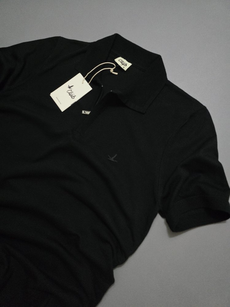 Erkek Normal Fit Triko Tshirt Siyah