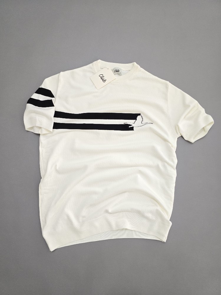Erkek Normal Fit Triko Tshirt Beyaz 