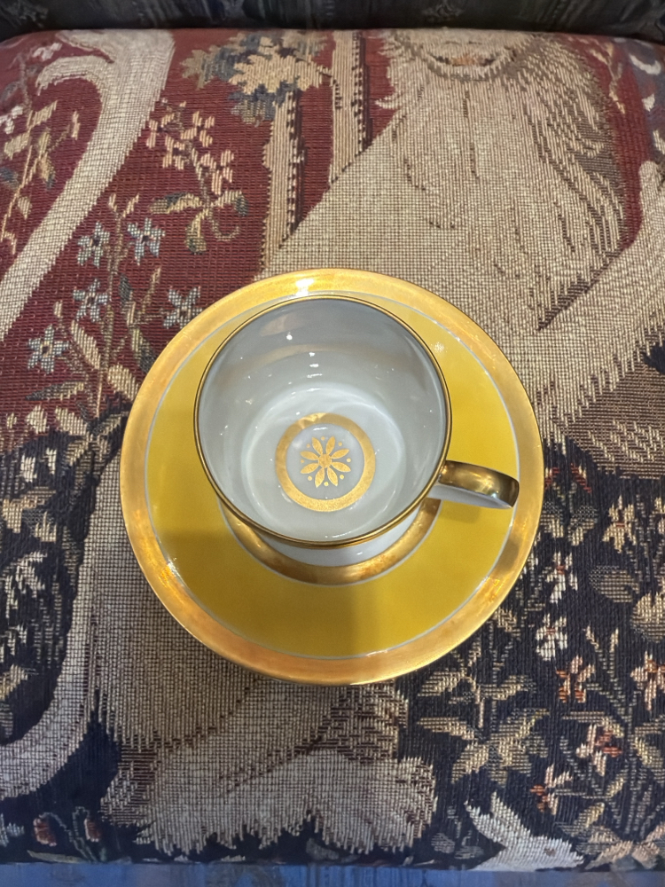 Limoges 24k altın iş fincan