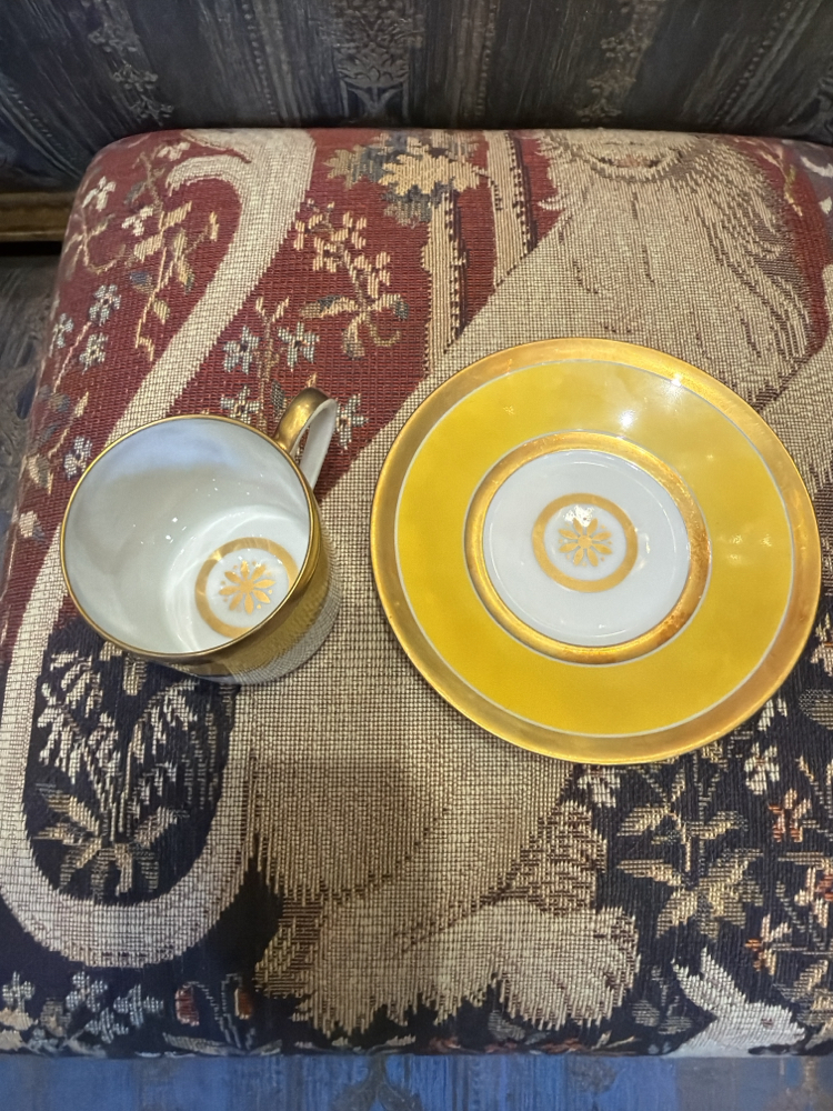Limoges 24k altın iş fincan