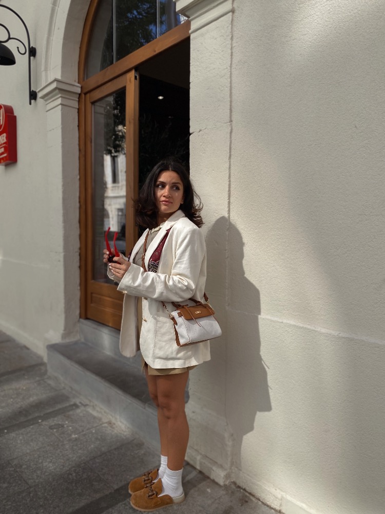 Osla mini beyaz çanta