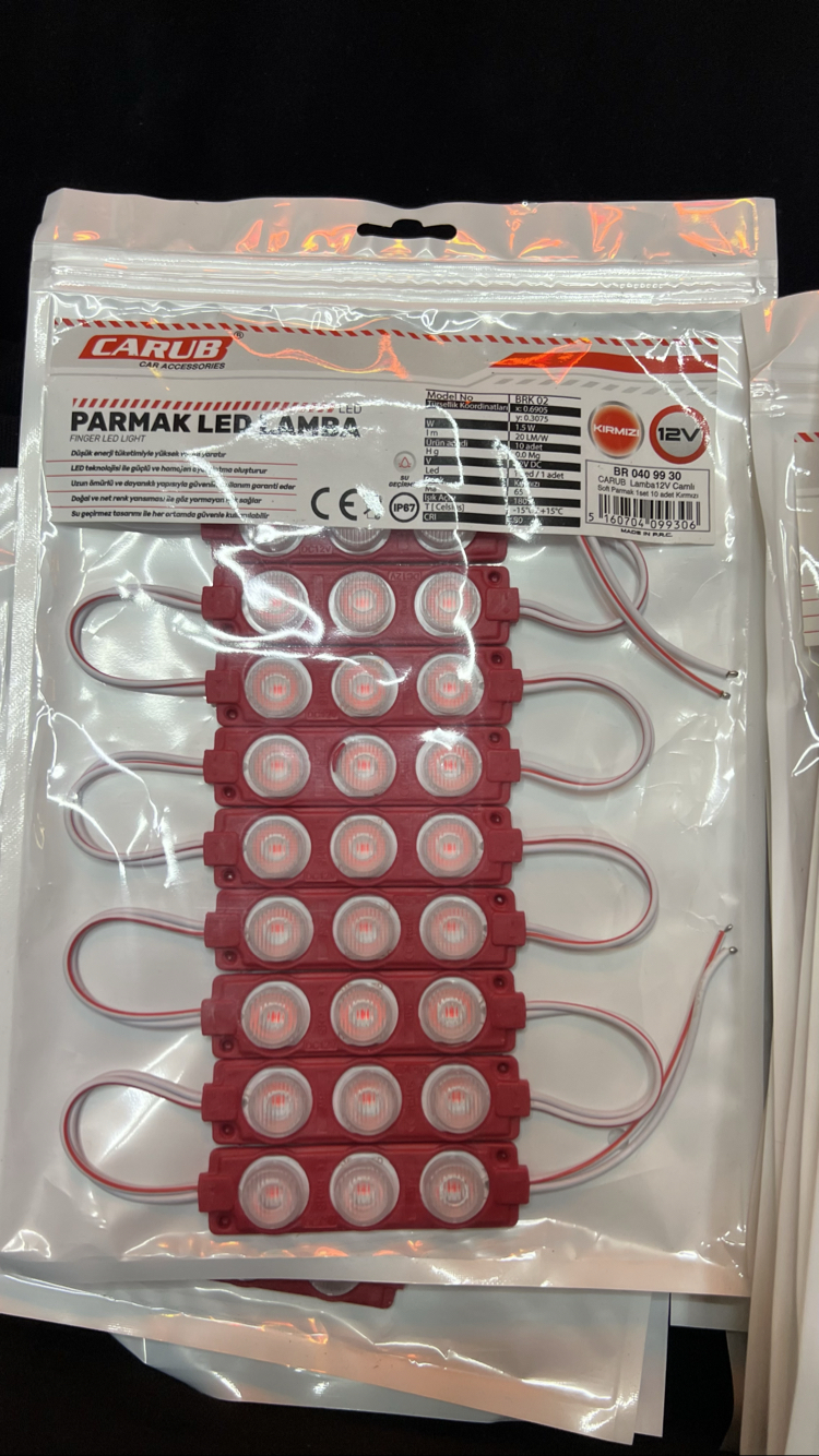 Parmak led kırmızı adet
