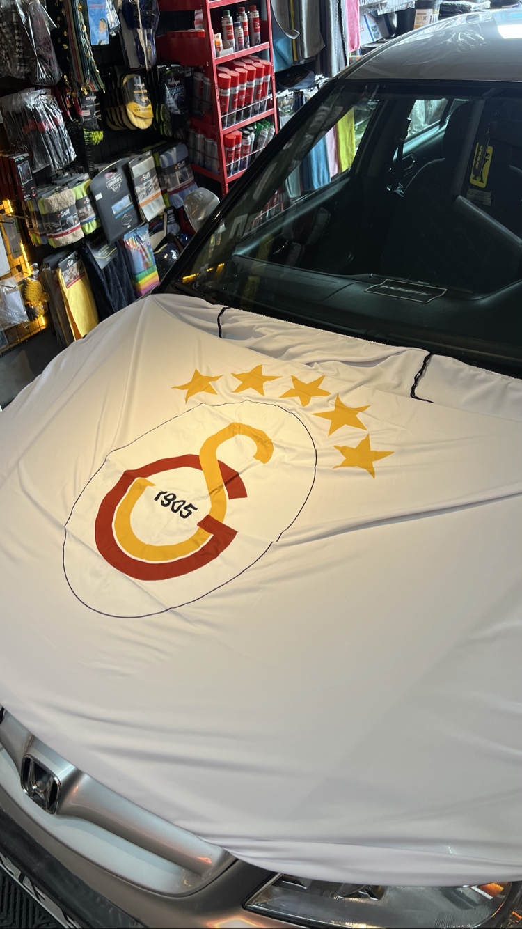 Galatasaray bayrağı kaput için lastikli ipli Üniversal tüm araçlara uyar