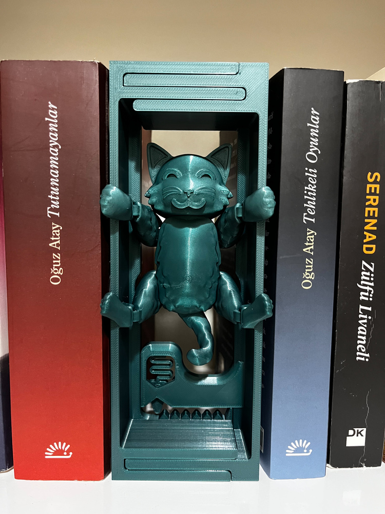 Kedi Ayarlanabilir Kitap Tutucu