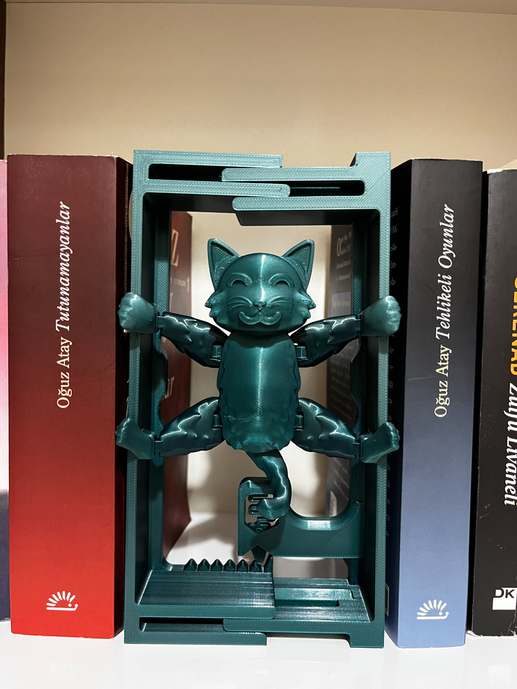 Kedi Ayarlanabilir Kitap Tutucu