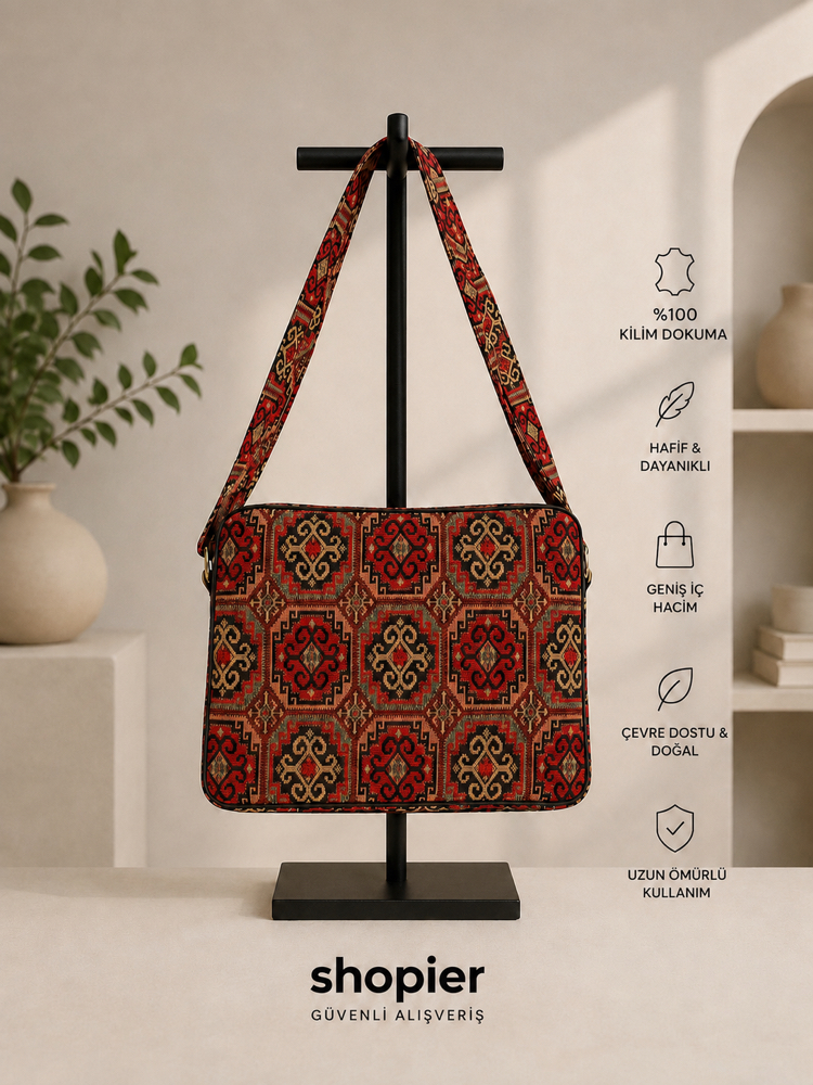 Kilim Dokuma Omuz Çantası