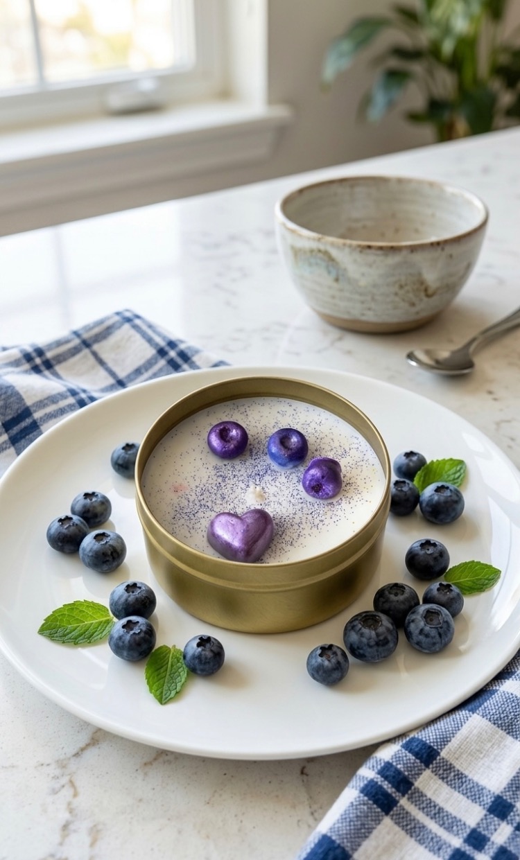 Berry Velvet Nazar Boncuklu Teneke Kutu Soya Mum