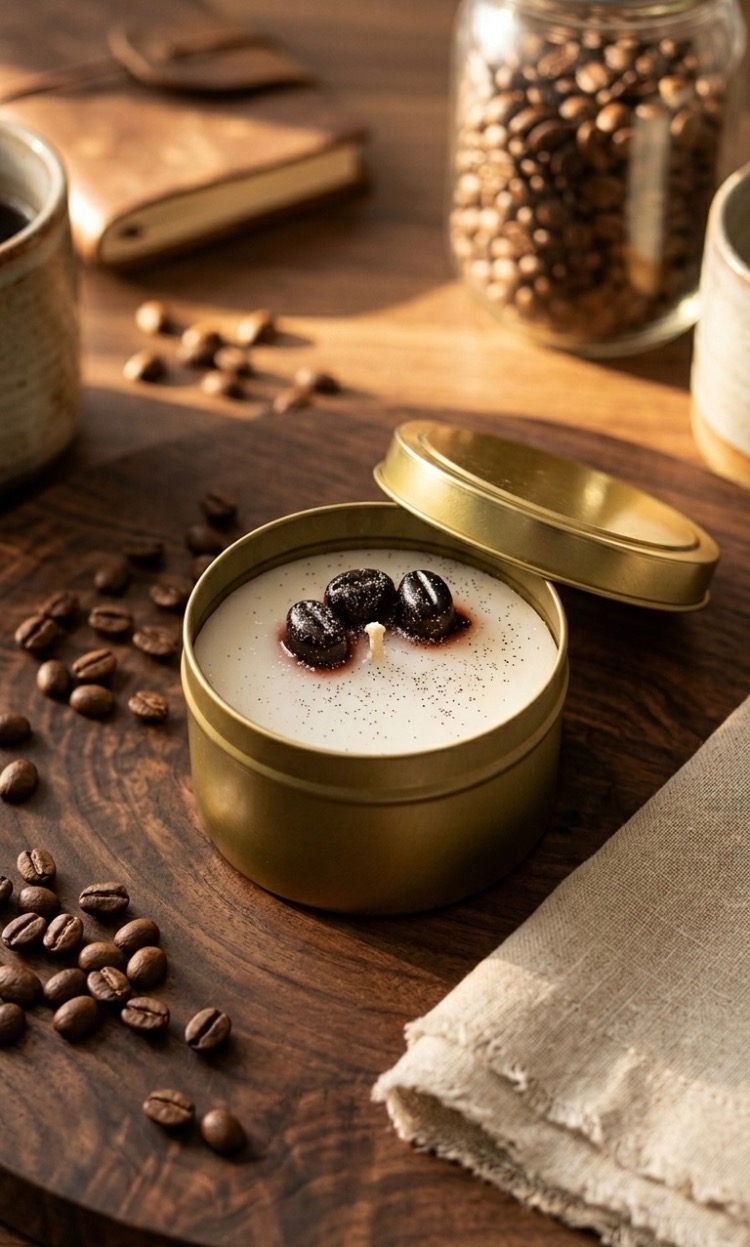 Spiced Mocha Nazar Boncuklu Teneke Kutu Soya Mum