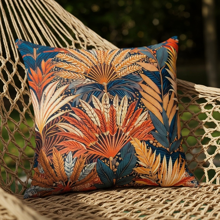 Red Palm 45x45 Kırlent Kılıfı