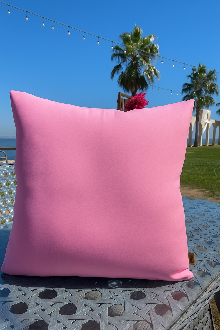 Sunset Pink 50X50 Kırlent Kılıfı – Düz Renk, Modern Dekoratif Yastık Kılıfı