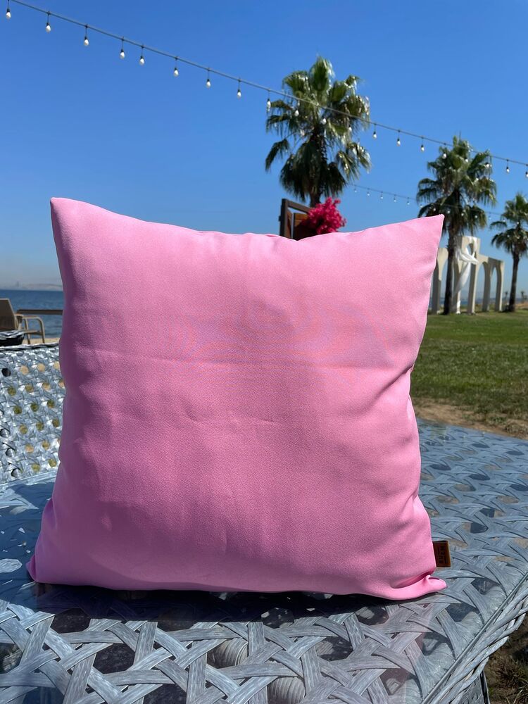 Sunset Pink 50X50 Kırlent Kılıfı – Düz Renk, Modern Dekoratif Yastık Kılıfı