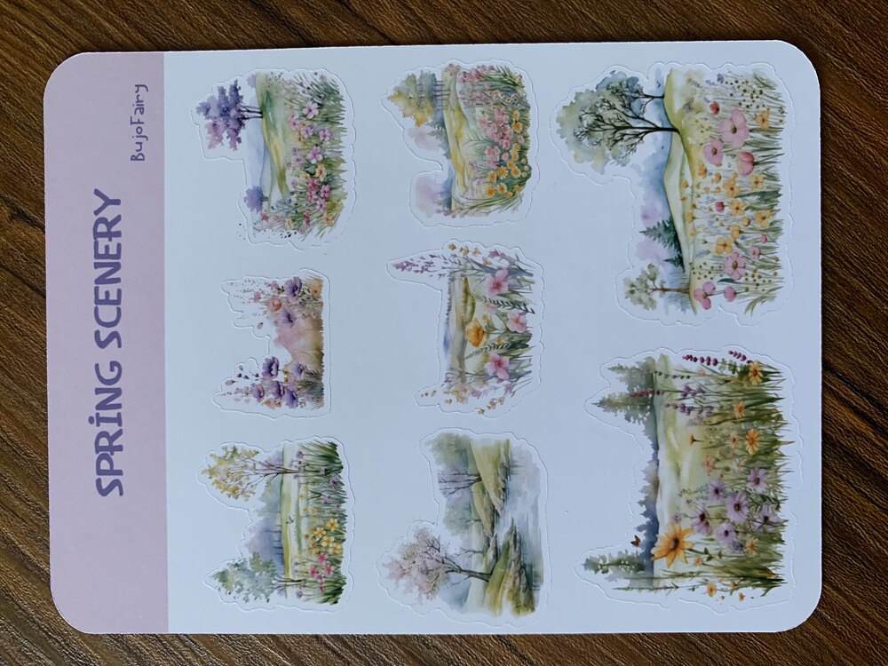 Spring Scenery Sayfa Sticker
