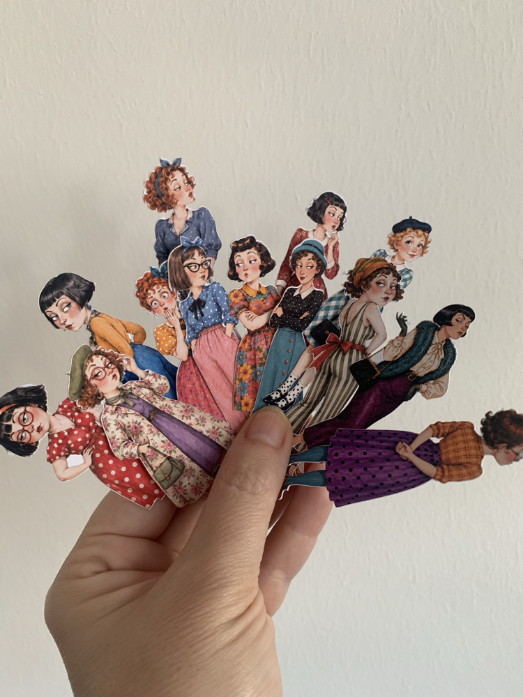 Vintage Dolls Die Cut Seti