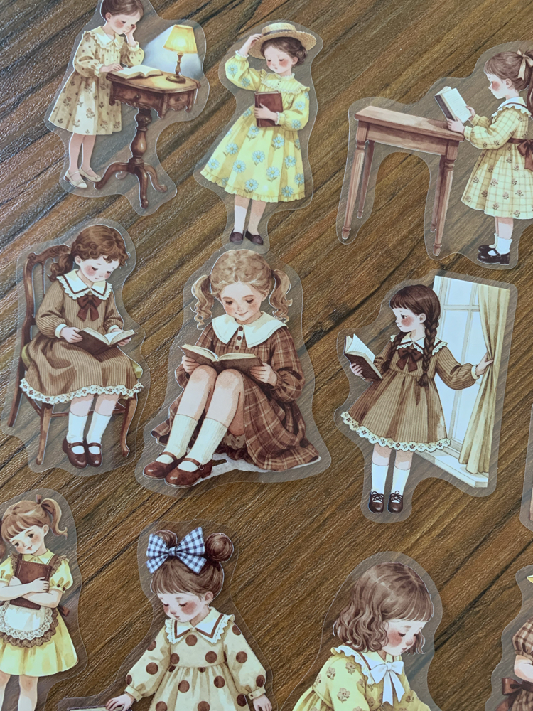Yellow Bookworms Pet Stickers