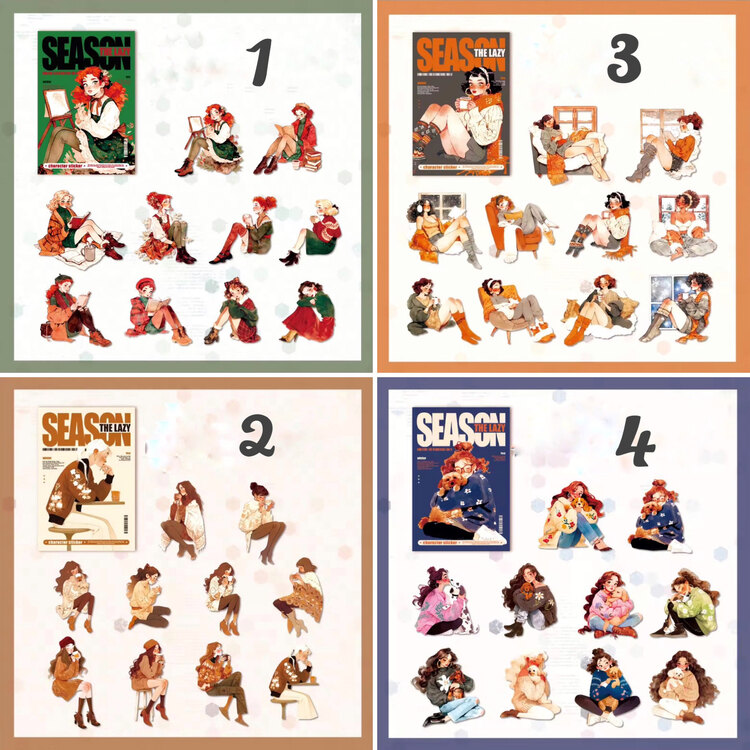 Season Winter Character Sticker Packs